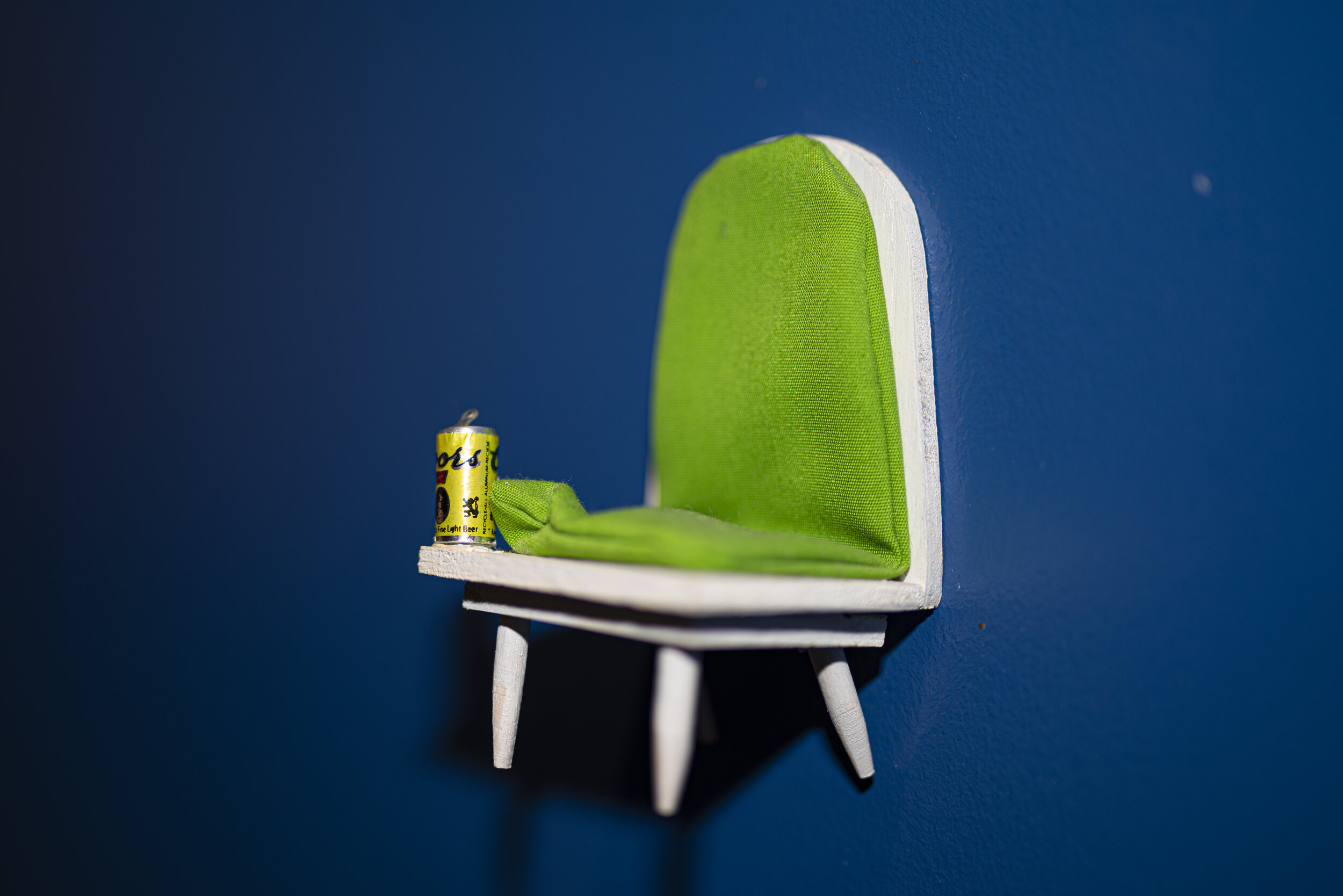 Tiny Green Chair w/ Beer